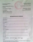 Déclaration sur l'honneur des antécédents judiciaires